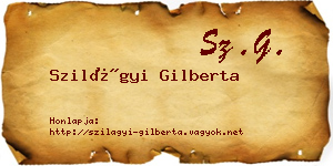 Szilágyi Gilberta névjegykártya